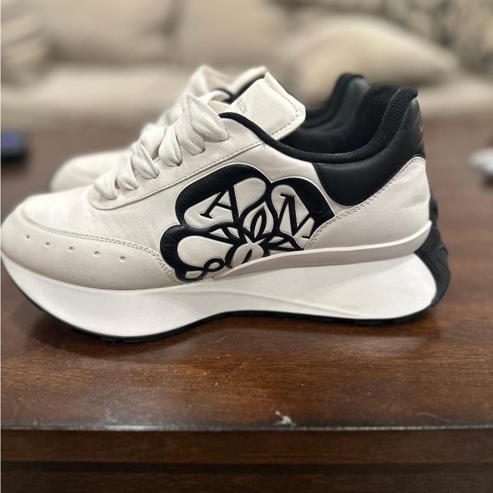 Alexander McQueen White and Black Sneakers